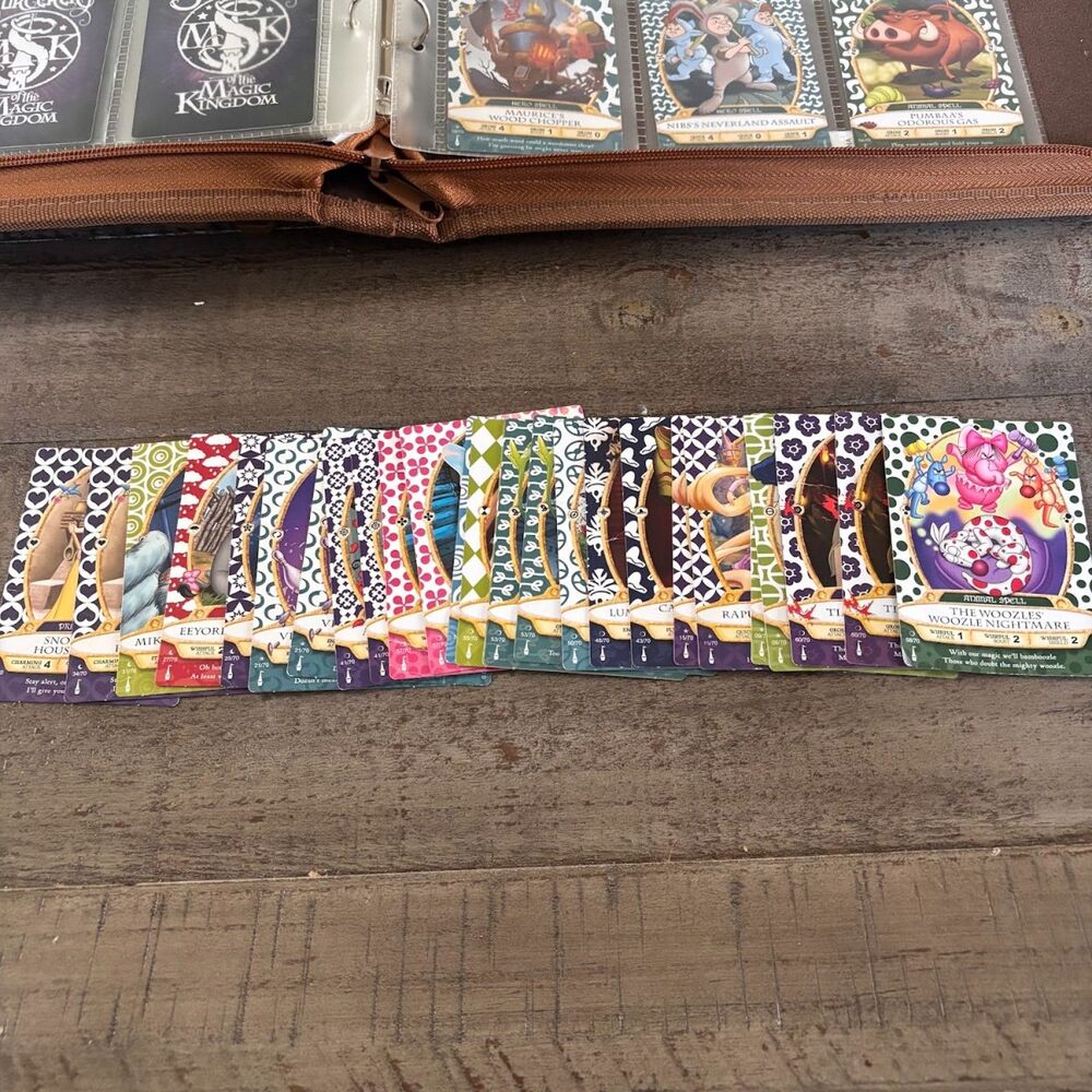 Disney Sorcerers of the Magic Kingdom SOTMK Card Lot 50+ Cards with Binder & Map - Picture 10 of 10